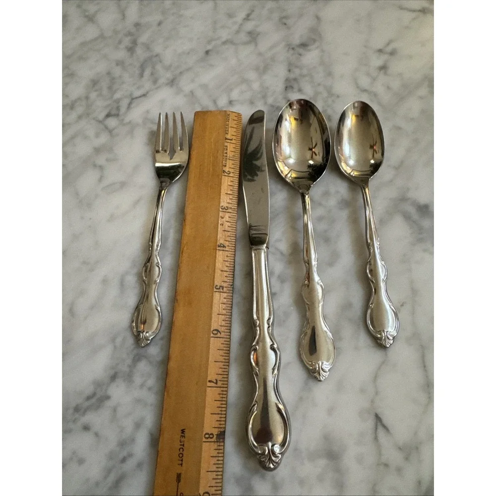Cotillion Stainless Int'l Silver 1847 Rogers Bros Stainless Flatware 4 Pc Place